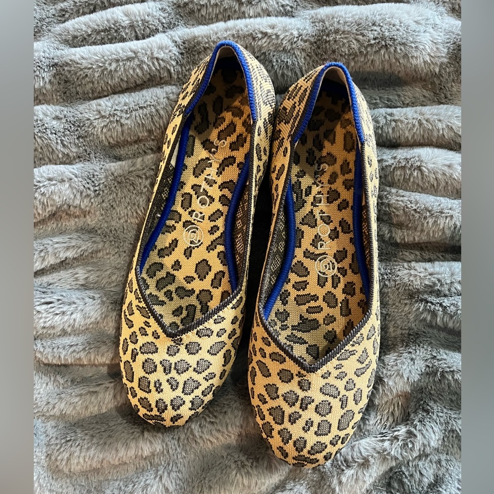 Rothys cheetah print ballet flats